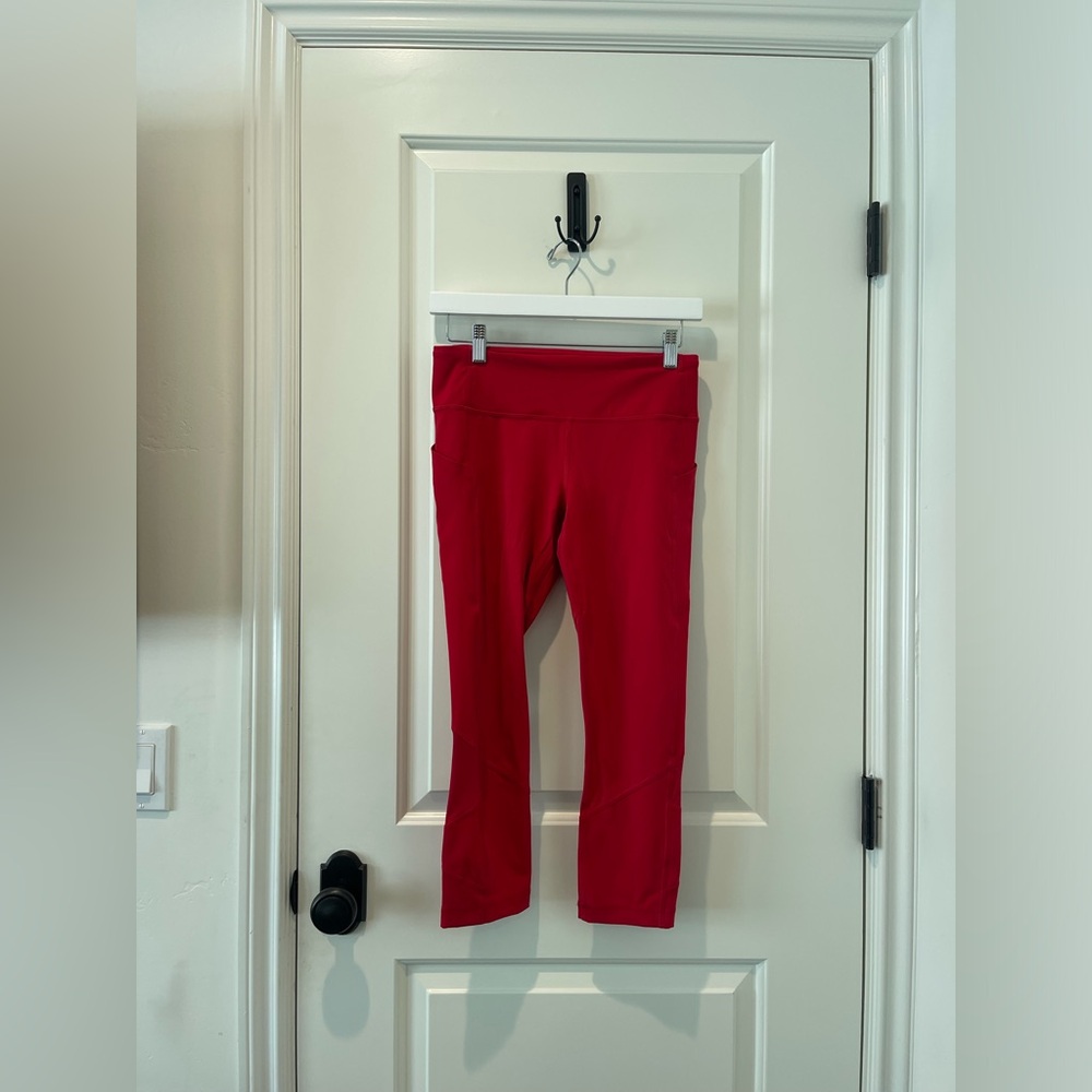 Red lulu leggings
